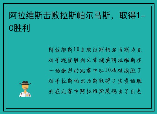 阿拉维斯击败拉斯帕尔马斯，取得1-0胜利